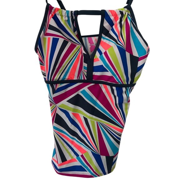Free Country Colorful Convertible Swim Top - NWT - Size Medium - Picture 1 of 5